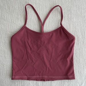 Lululemon Cropped Power Y Tank Luxtreme a misty Merlot(?)
